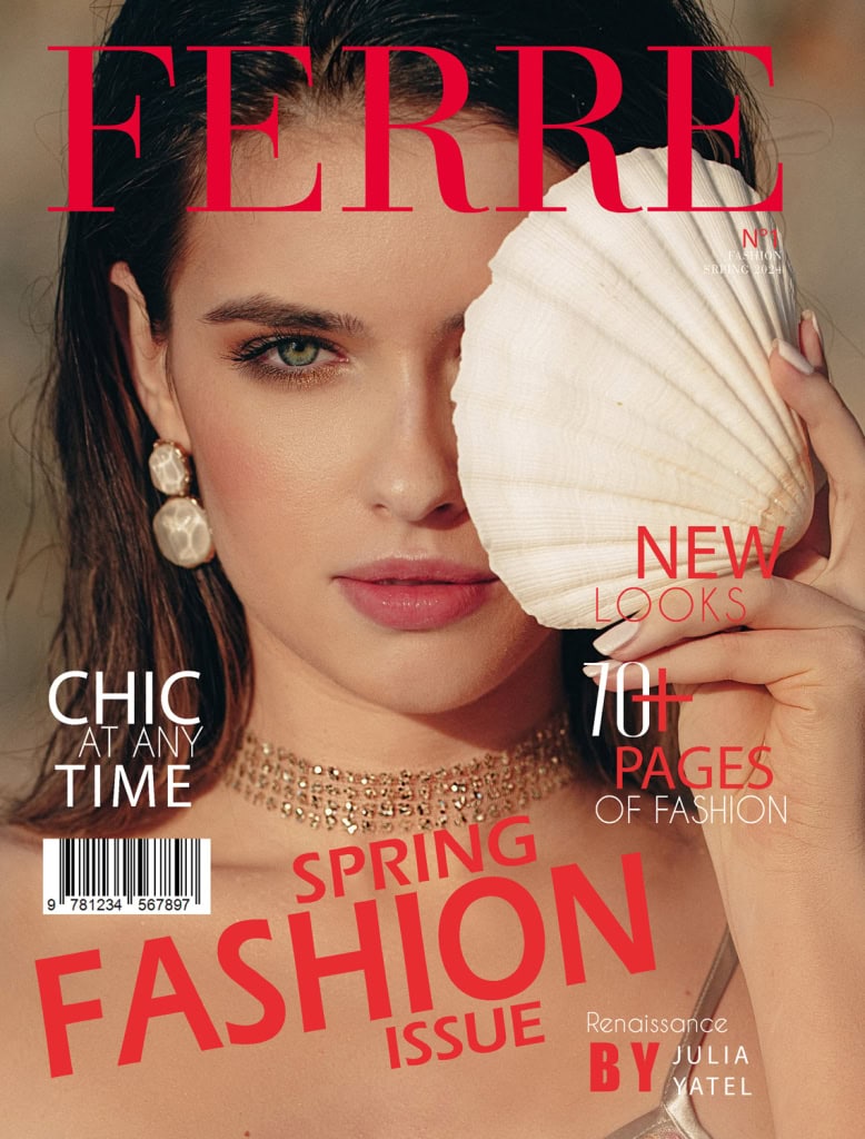 Magazine cover by Julia Yatel, fashion brands photographer and makeup artist in Portugal