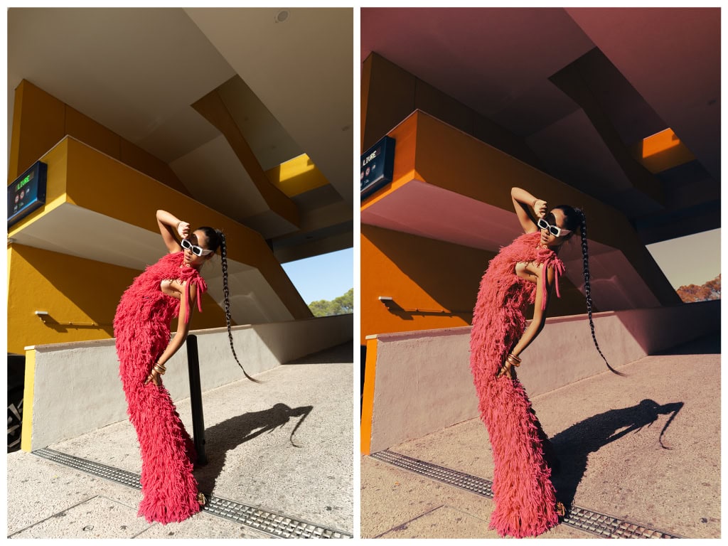 Difference between RAW and retouched photos article by Julia Yatel, fashion brand photographer and makeup artist in Portugal
