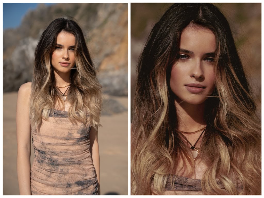Difference between RAW and retouched photos article by Julia Yatel, fashion brand photographer and makeup artist in Portugal
