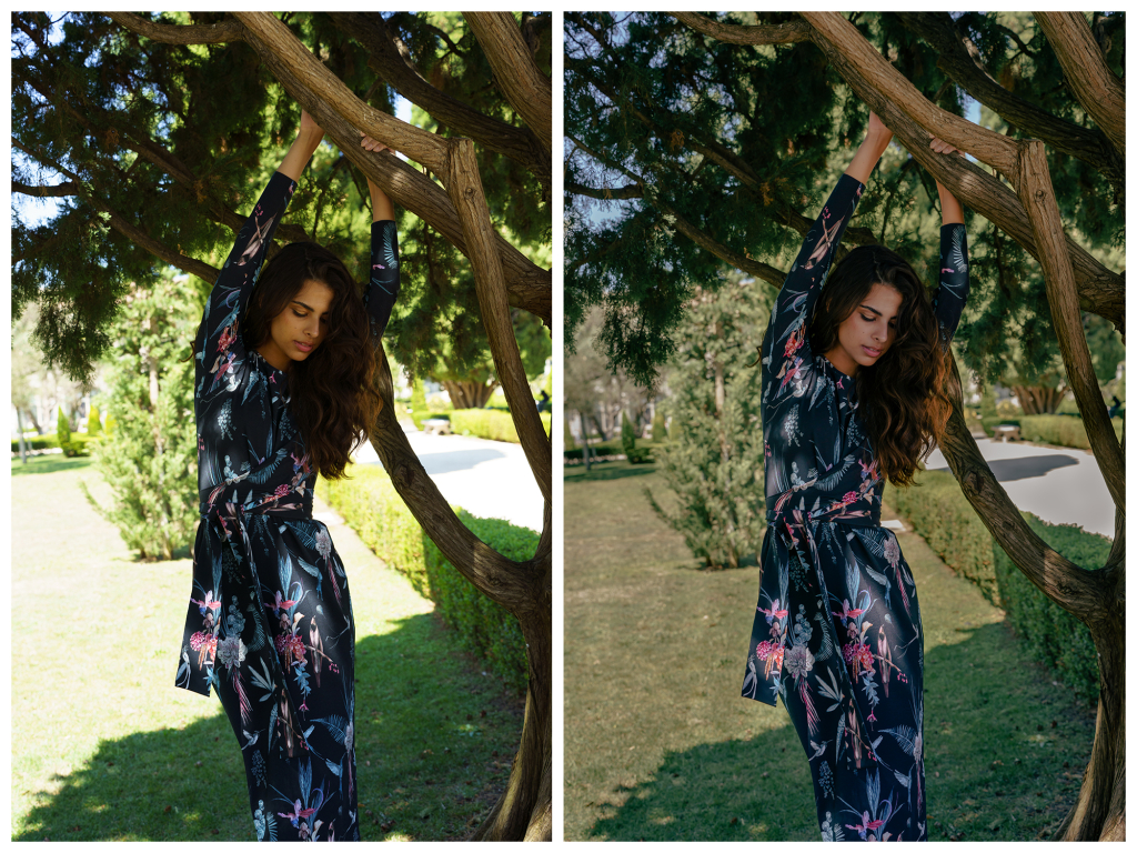 Difference between RAW and retouched photos article by Julia Yatel, fashion brand photographer and makeup artist in Portugal